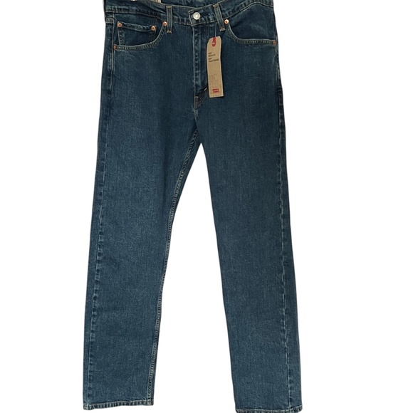 Levi's 505 Jeans Regular Traditional Size 34 x 32 Medium Blue Stretch - Picture 3 of 9